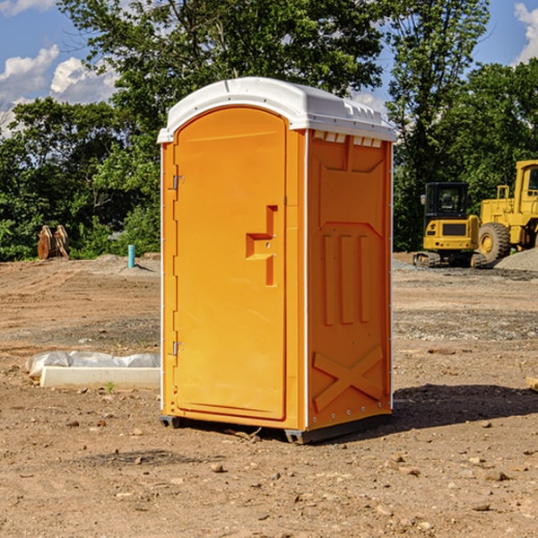 how often are the porta potties cleaned and serviced during a rental period in New Holland SD